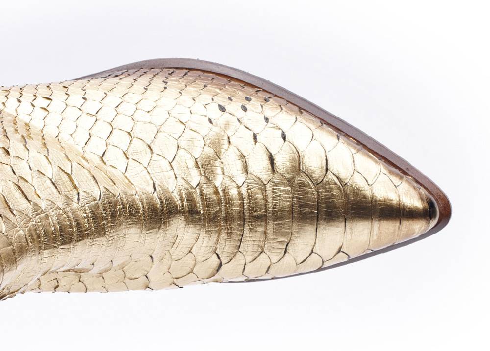 Jo Ghost Tronchetto Pitone Reticulatus Oro Vendita Calda