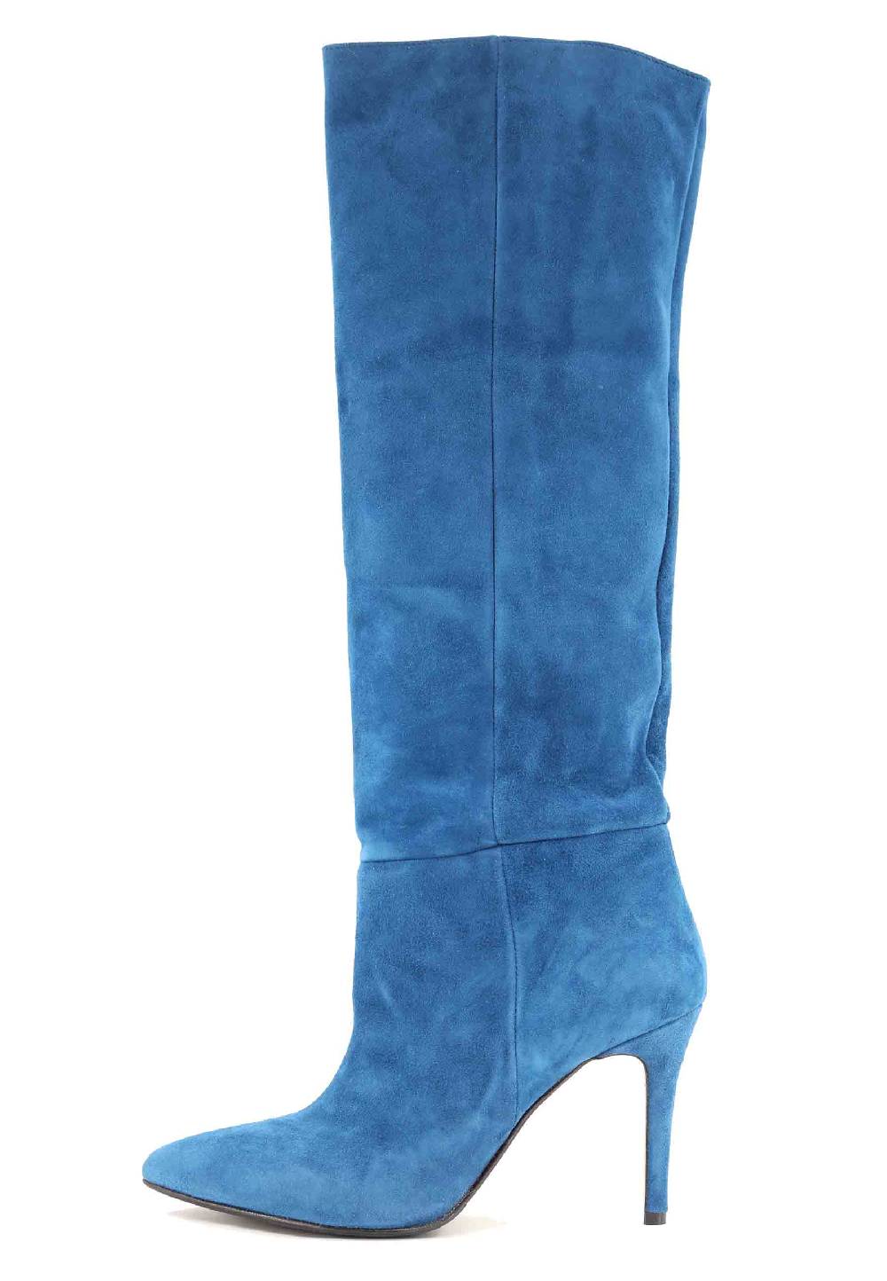L'ARIANNA Stivali ST1242 da donna in camoscio blu Qualità