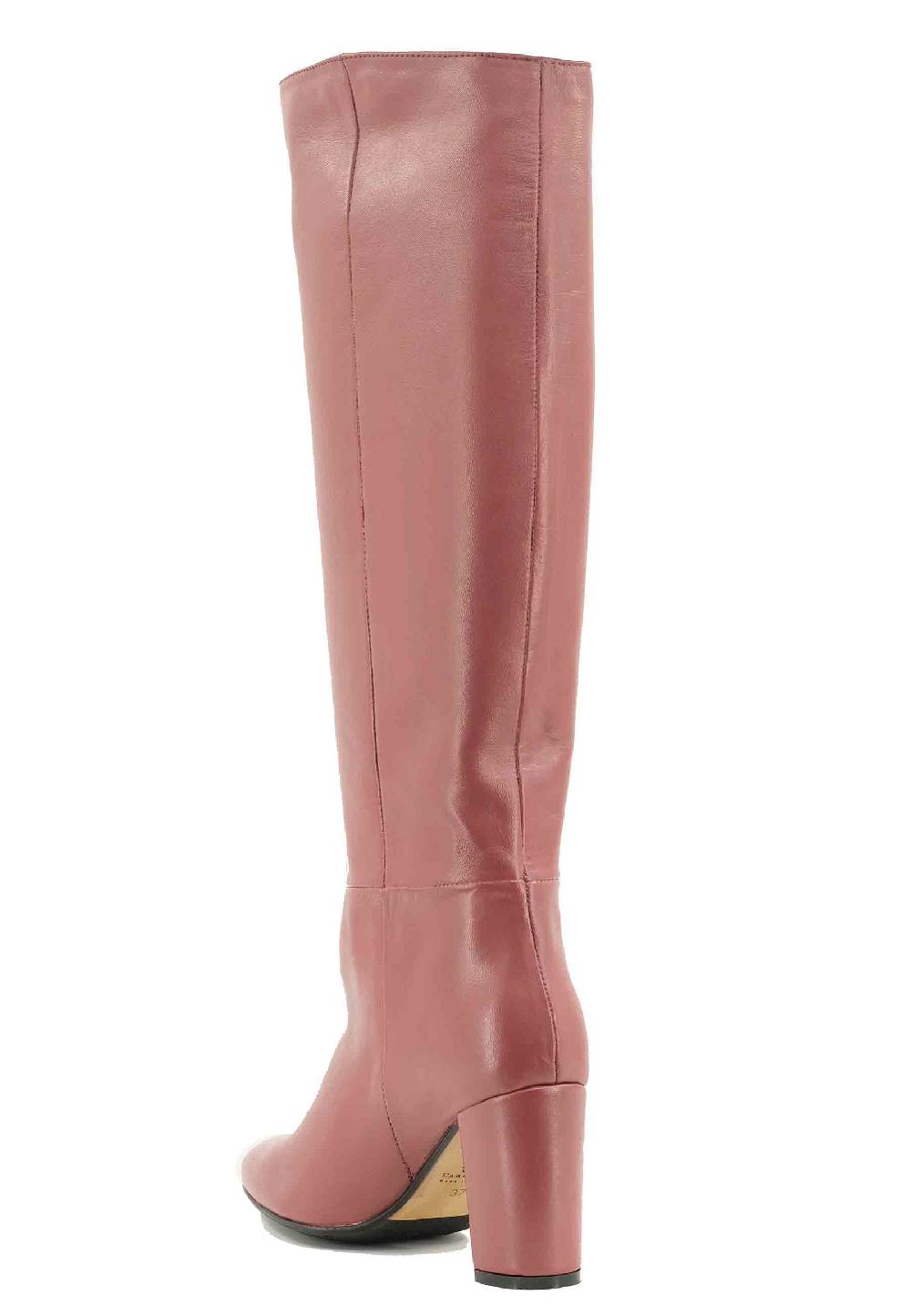 L'ARIANNA Stivali ST1689 a tubo in pelle rosa antico con punta tonda 2025