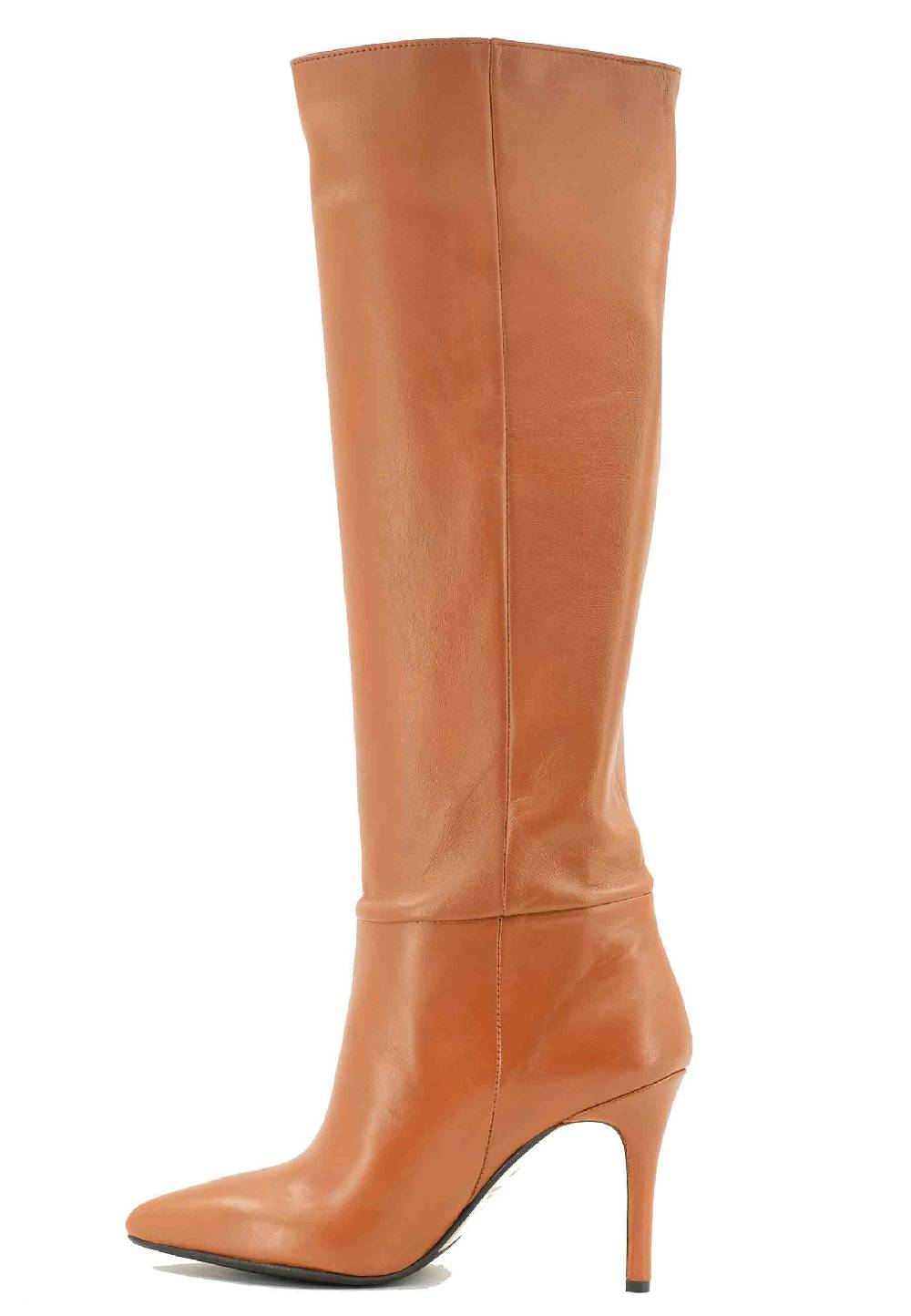 L'ARIANNA Stivali ST1242 in pelle cuoio con tacco alto Italy