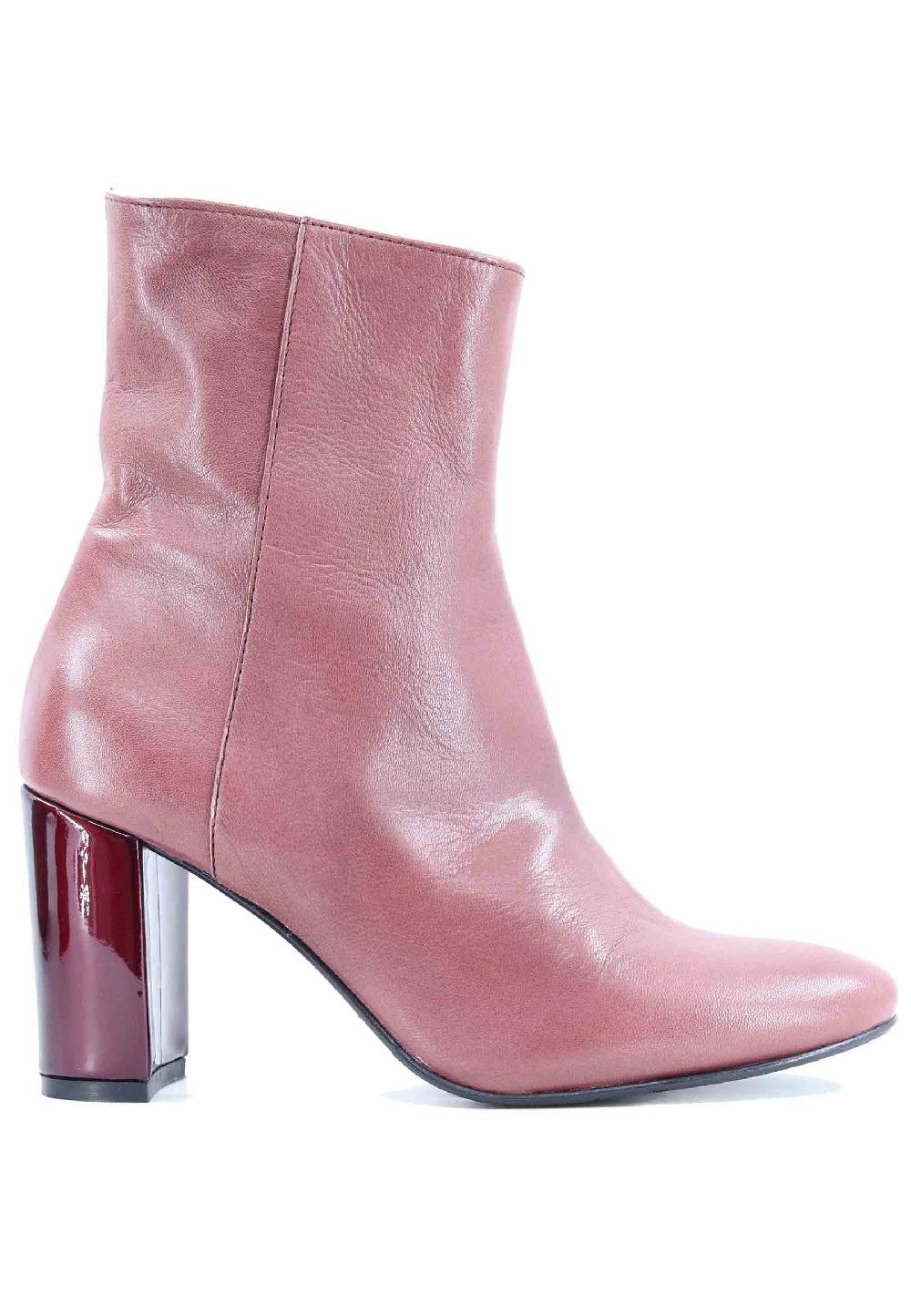 L'ARIANNA Stivaletti tr1692/g da donna in pelle laminta rosa antico