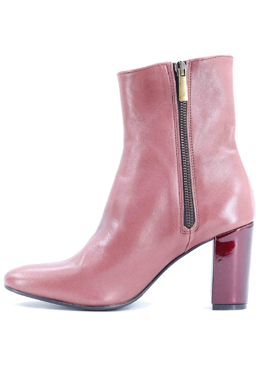 L'ARIANNA Stivaletti tr1692/g da donna in pelle laminta rosa antico Consegna Veloce