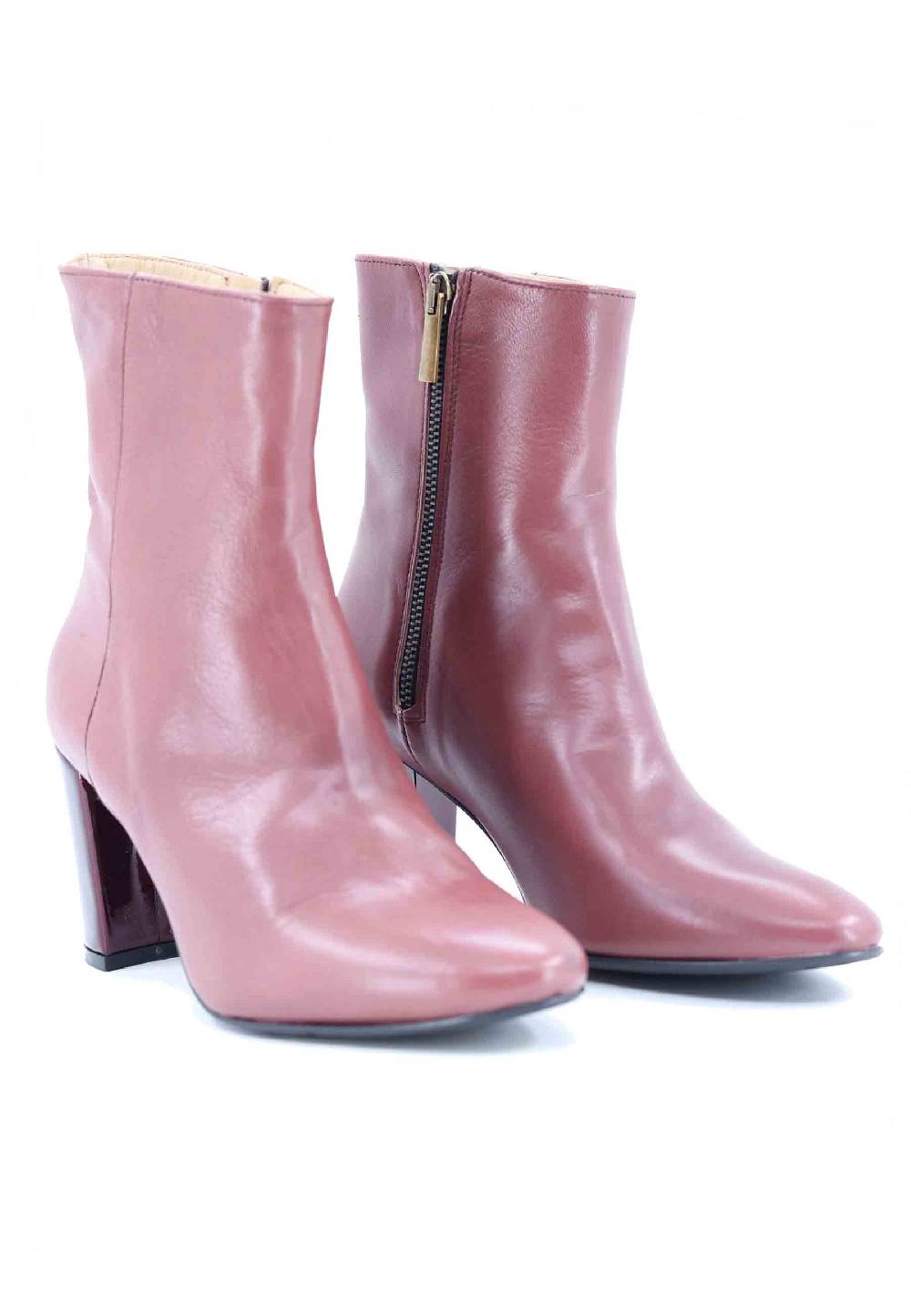 L'ARIANNA Stivaletti tr1692/g da donna in pelle laminta rosa antico Consegna Veloce
