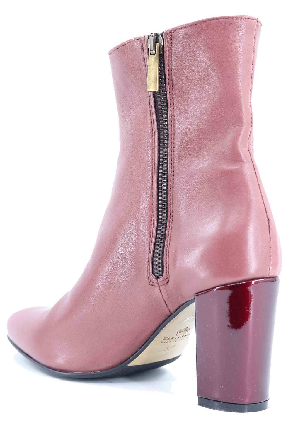 L'ARIANNA Stivaletti tr1692/g da donna in pelle laminta rosa antico Consegna Veloce