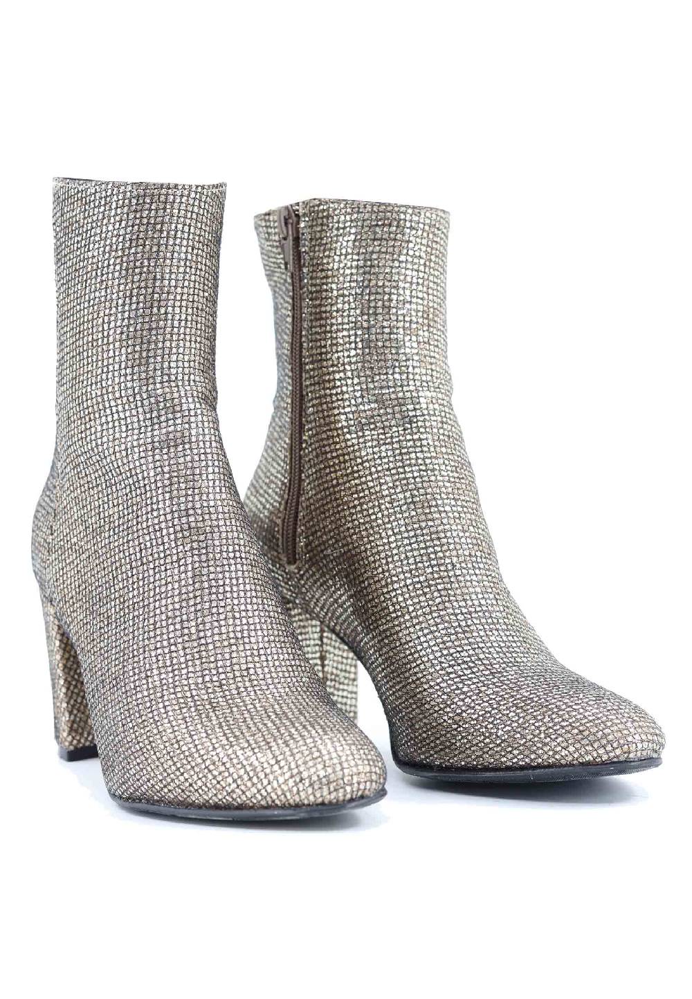 L'ARIANNA Stivaletti tr1692/g da donna in tessuto moon oro Promozione Limitata