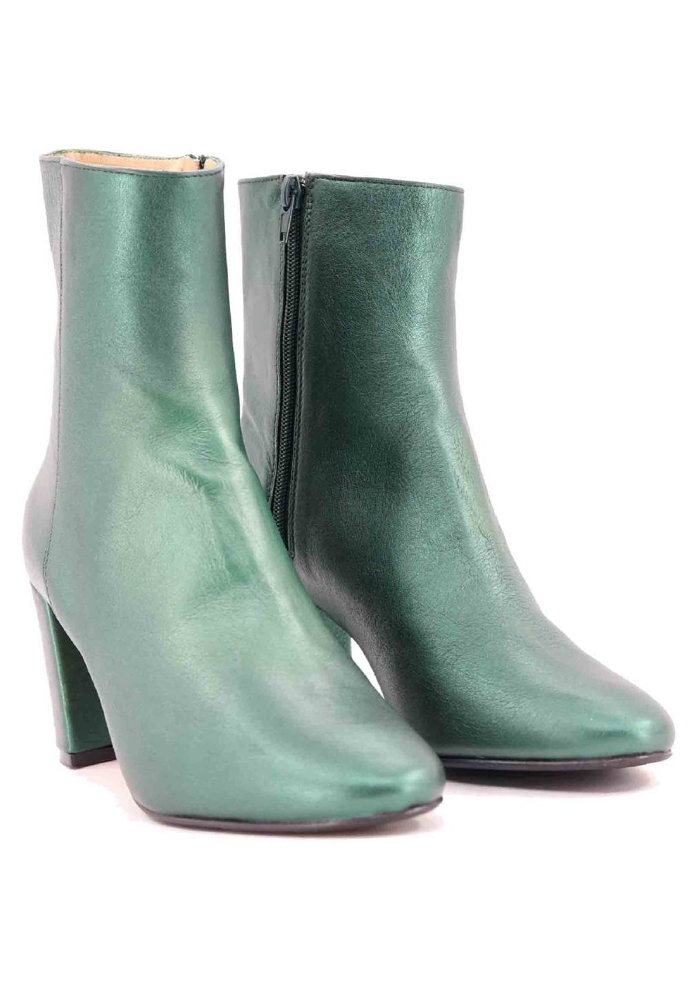 L'ARIANNA Stivaletti tr1692/g da donna in pelle laminta verde Shopping Online
