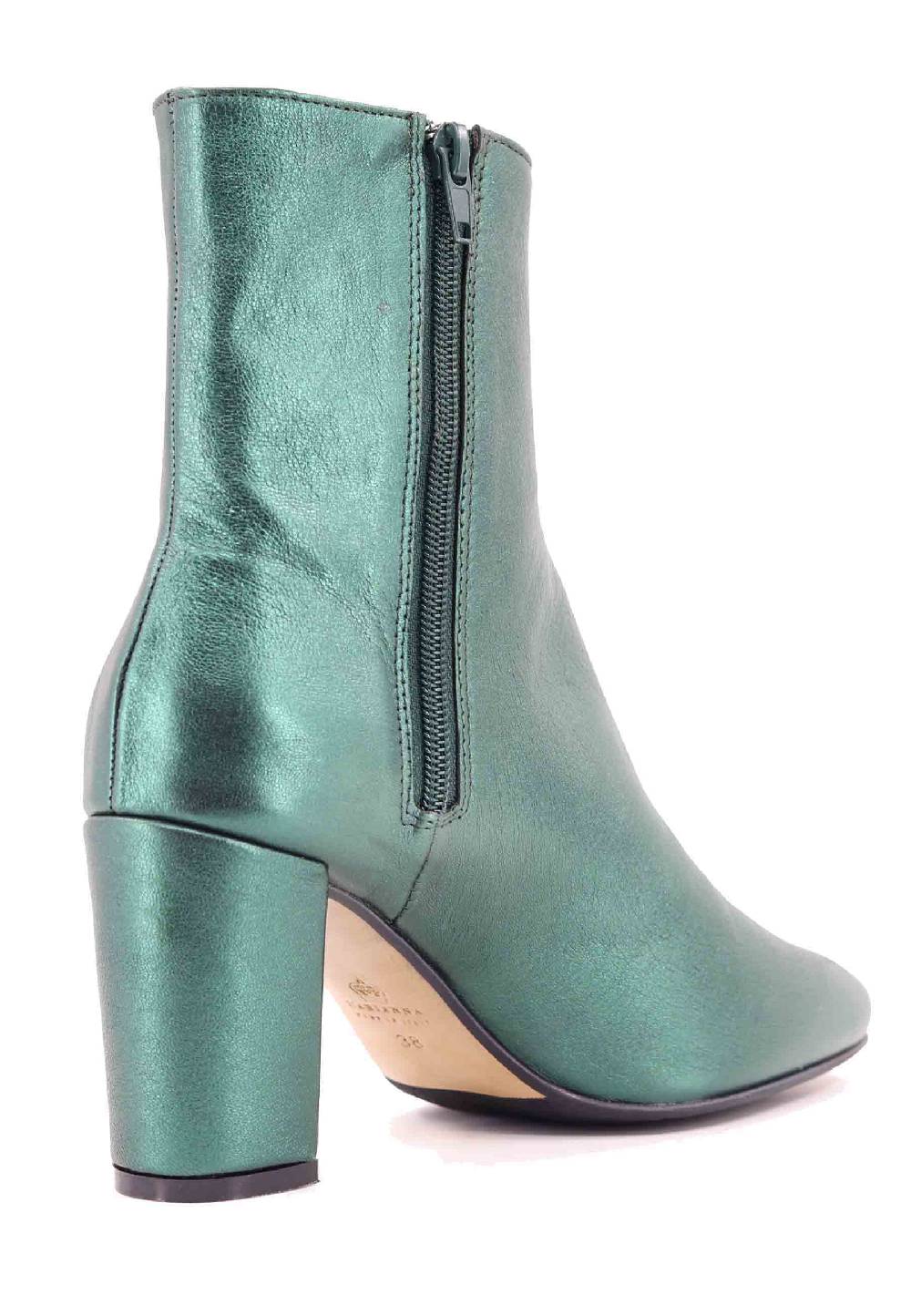 L'ARIANNA Stivaletti tr1692/g da donna in pelle laminta verde Shopping Online