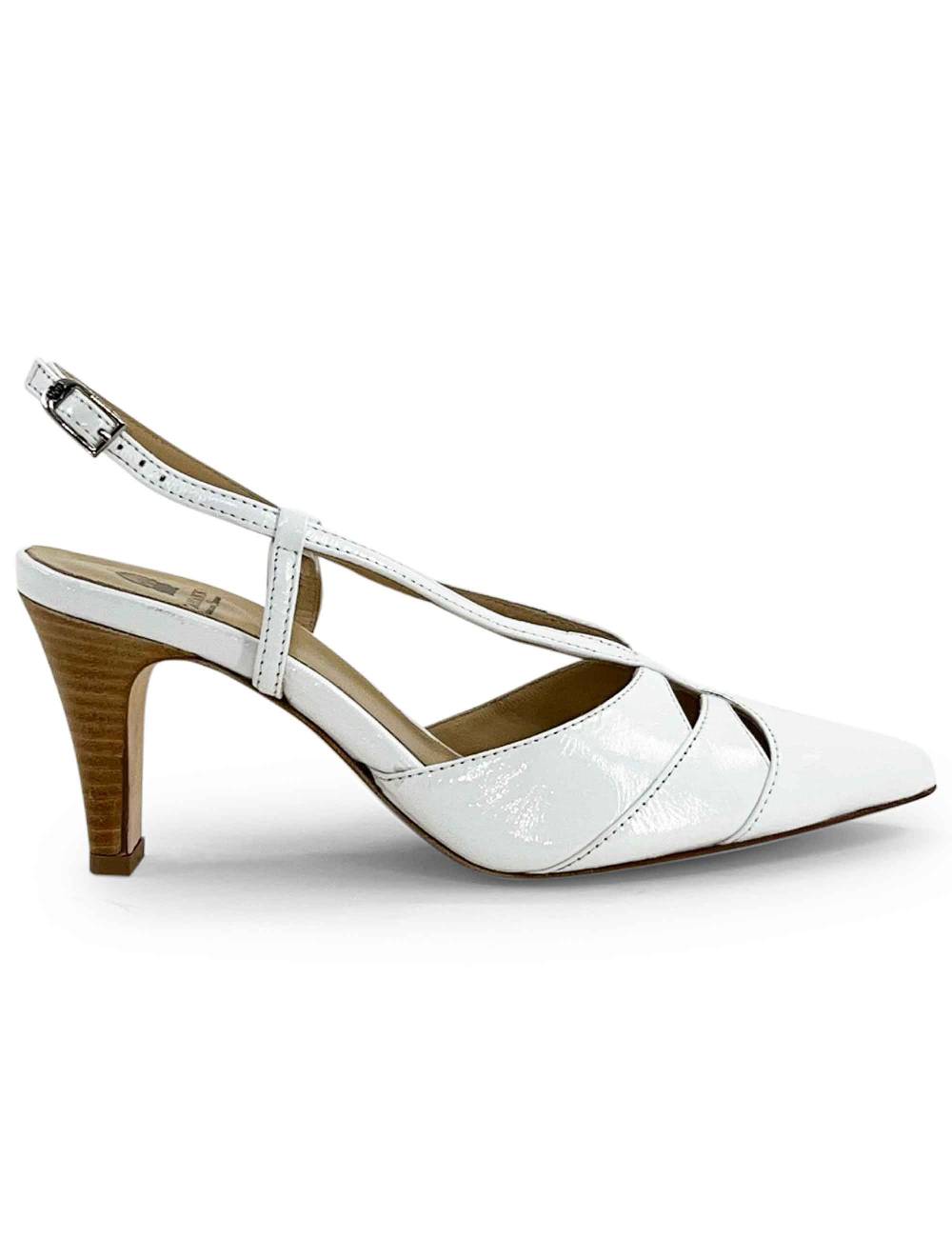 L'ARIANNA Decollete ch1758/c da donna in pelle lux bianco l'arianna
