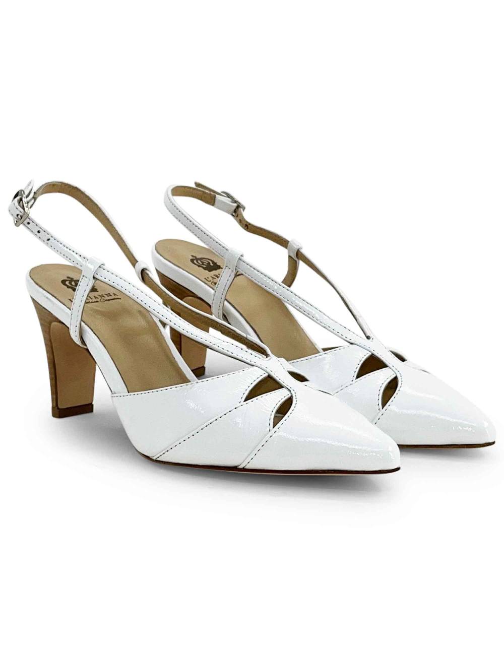 L'ARIANNA Decollete ch1758/c da donna in pelle lux bianco l'arianna Sottocosto