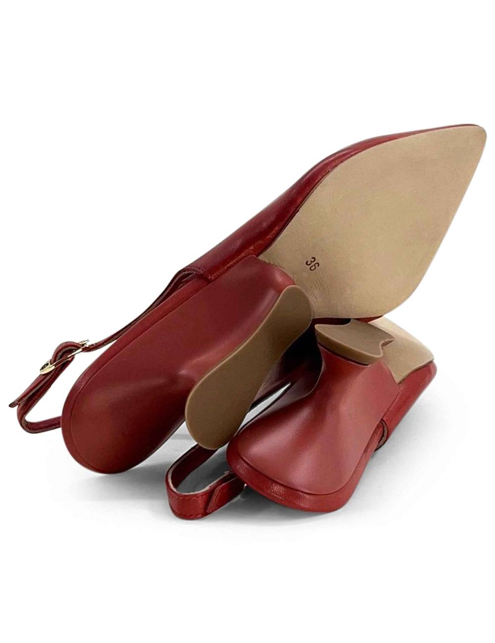 L'ARIANNA decollete ch1754/z slingback color LOBSTER con tacco a zeppa l'arianna Novità