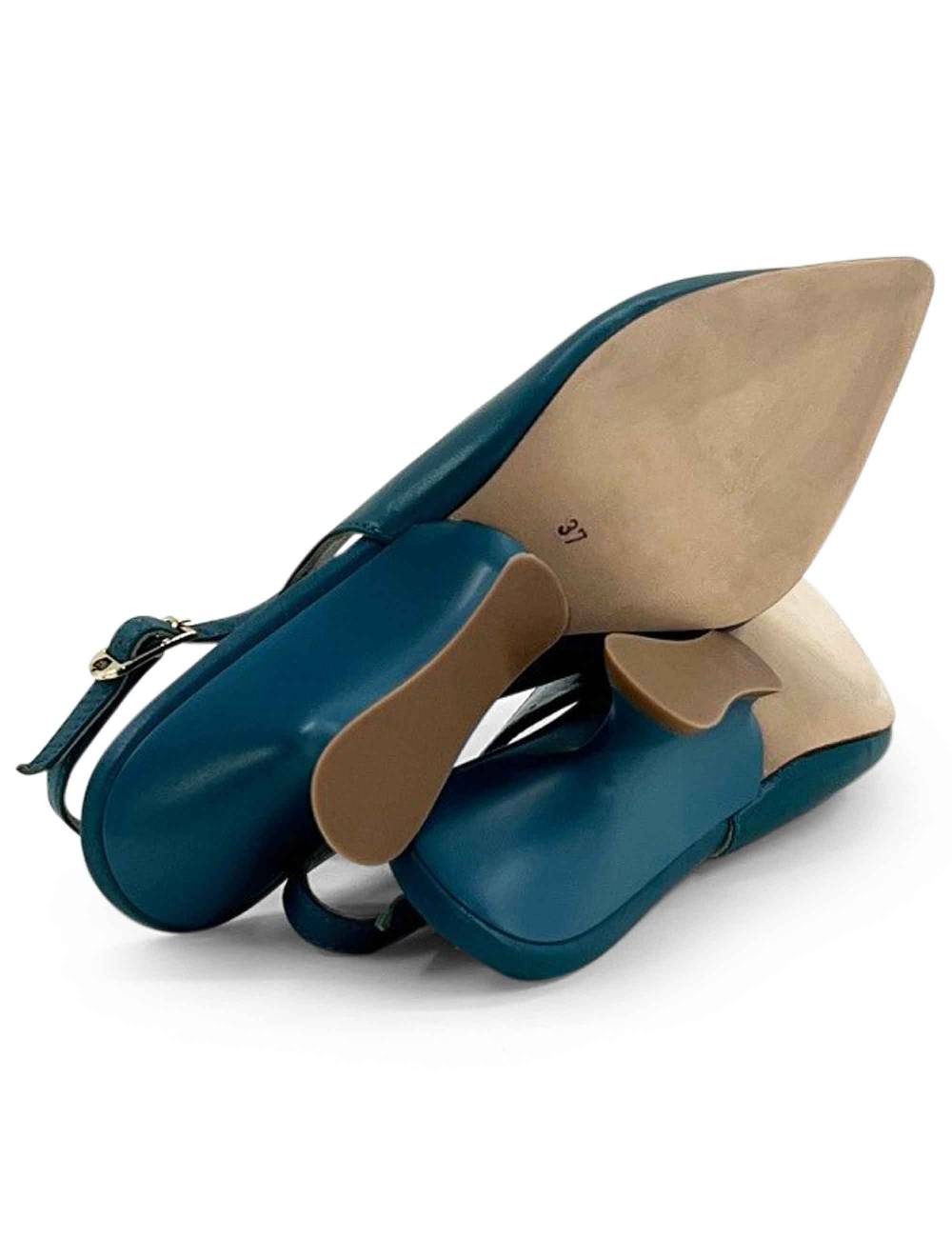 L'ARIANNA decollete ch1754/z slingback color ARCADIA con tacco a zeppa l'arianna In Saldo