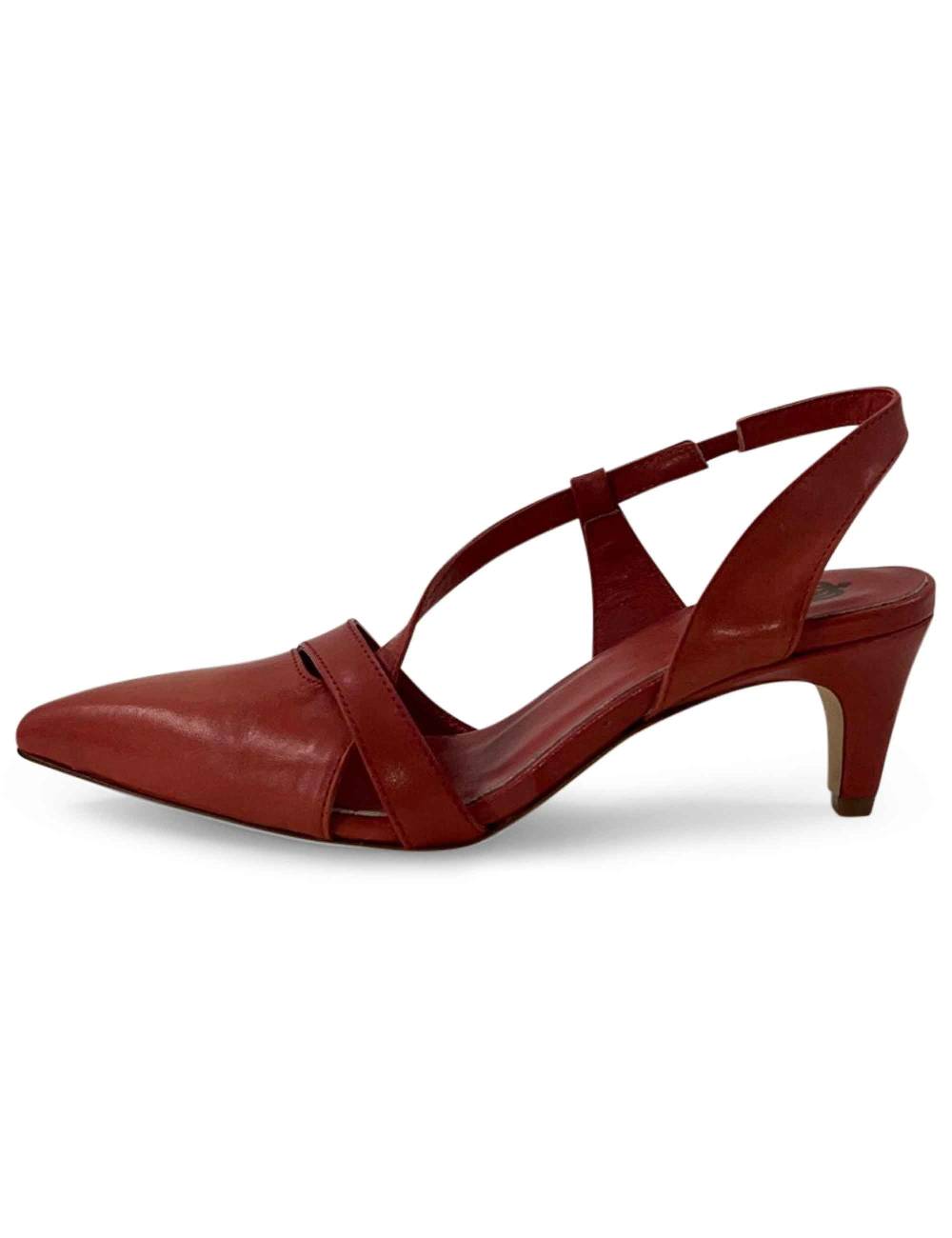 L'ARIANNA Decollete CH1721 da donna in pelle color lobster Outlet