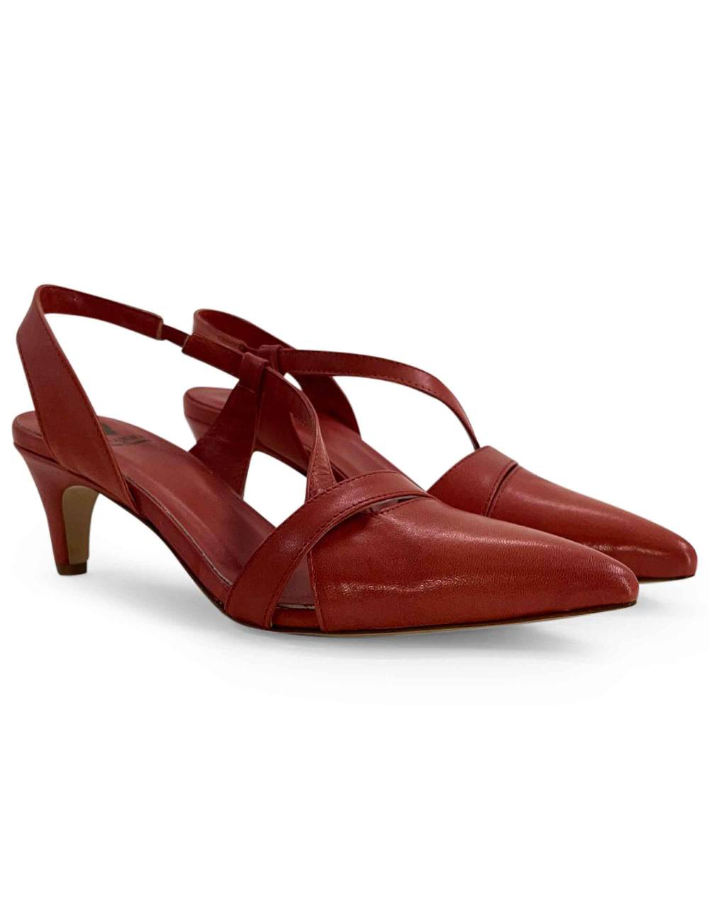 L'ARIANNA Decollete CH1721 da donna in pelle color lobster Outlet