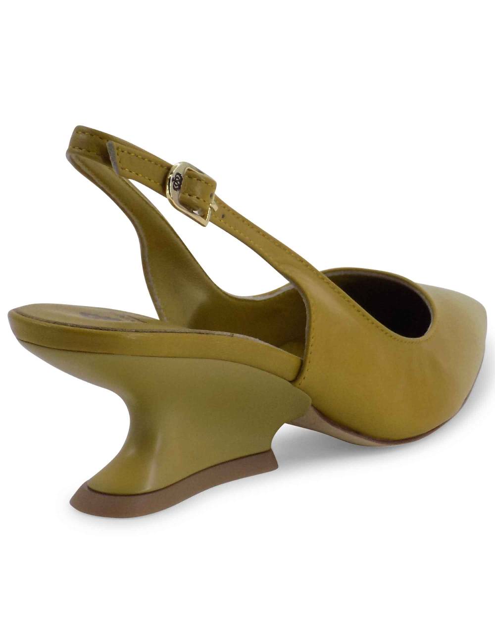 L'ARIANNA decollete ch1754/z slingback color cedro con tacco a zeppa l'arianna Offerte