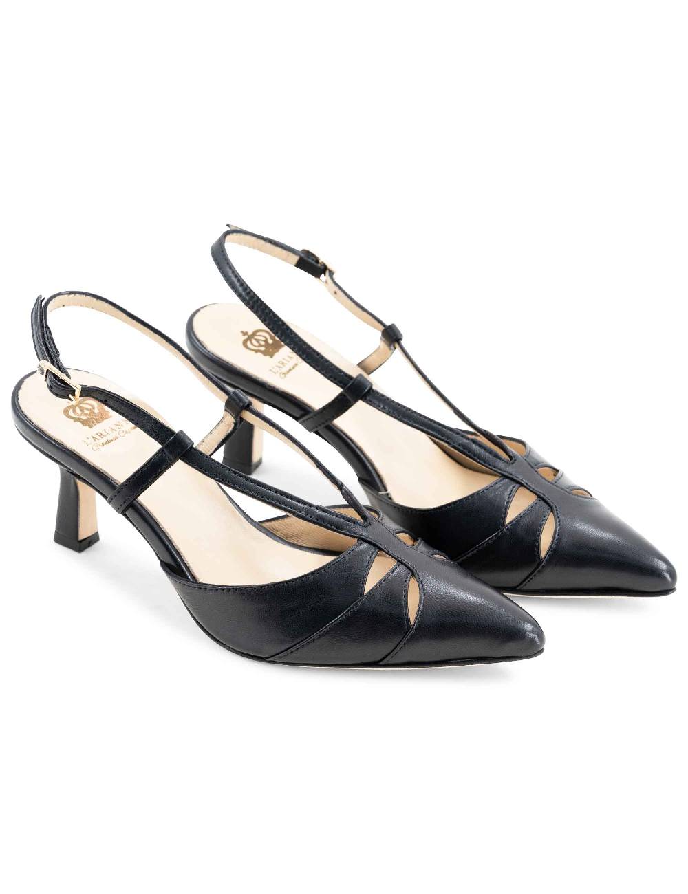 L'ARIANNA Decollete CH1757 da donna in pelle BERLINO NERO L'Arianna In Saldo