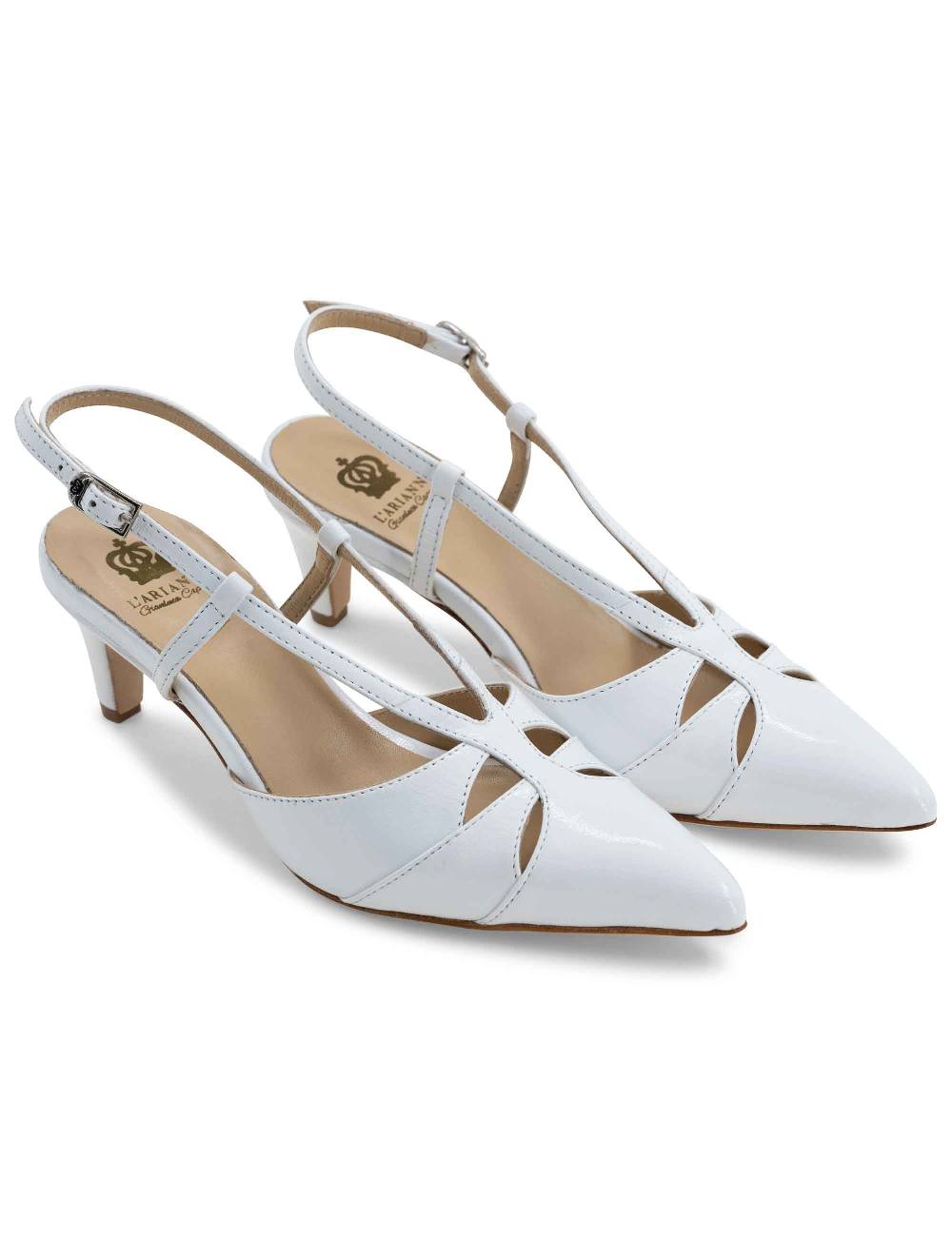 L'ARIANNA Decollete CH1757 da donna in pelle lux bianco L'Arianna Nuova