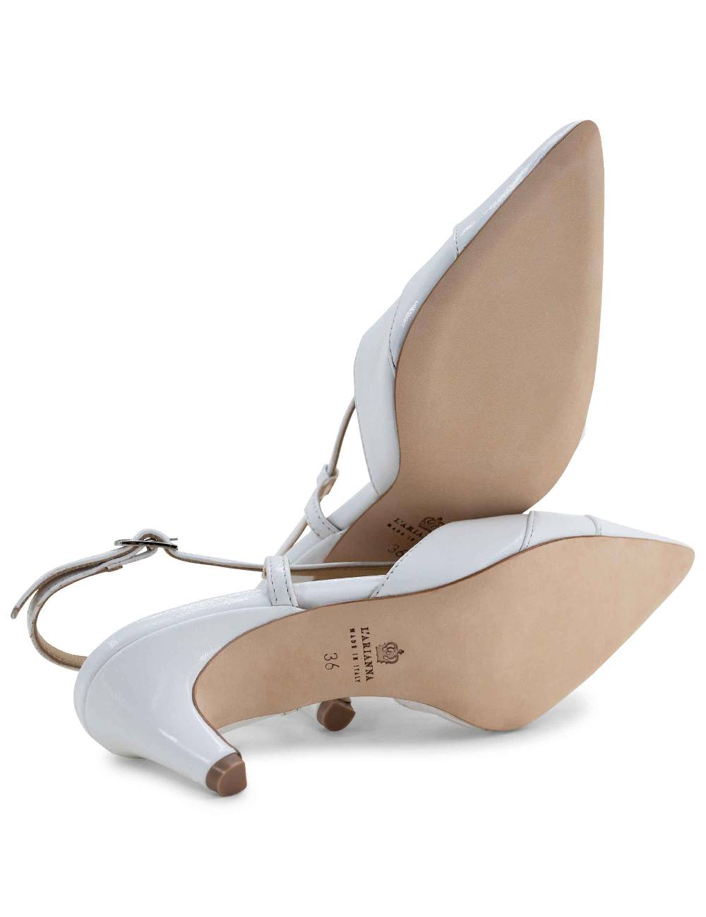 L'ARIANNA Decollete CH1757 da donna in pelle lux bianco L'Arianna Nuova