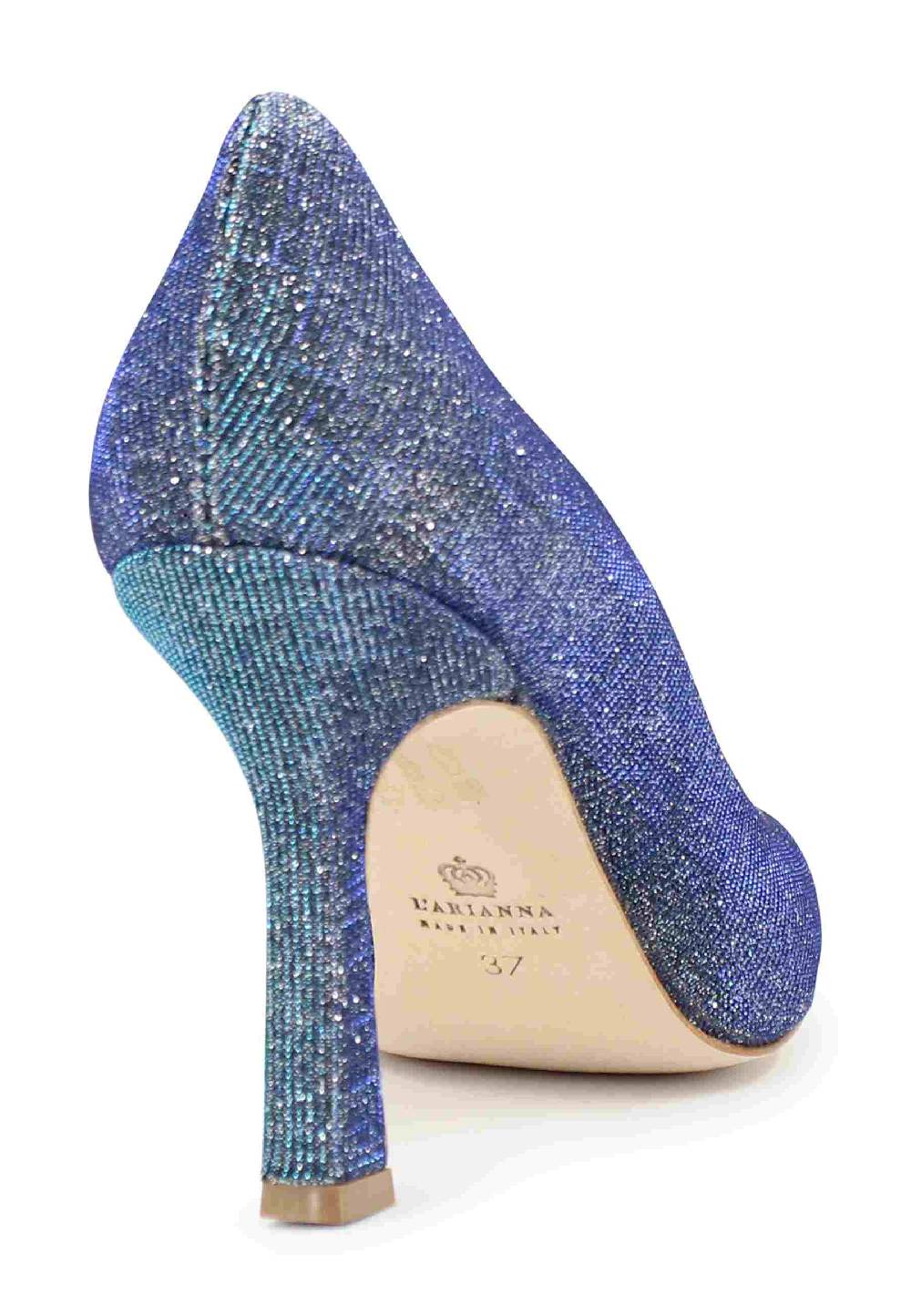 L'ARIANNA Decollete DE1002/RT donna in tessuto lux demin con tacco alto Promozione