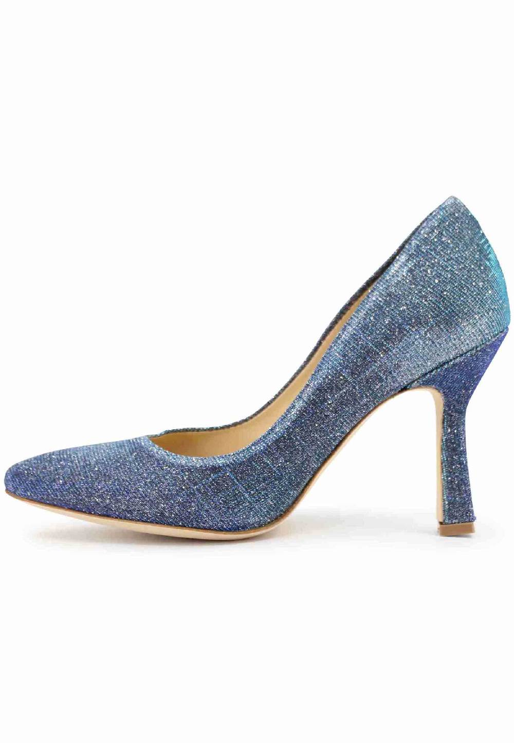 L'ARIANNA Decollete DE1002/RT donna in tessuto lux demin con tacco alto Promozione