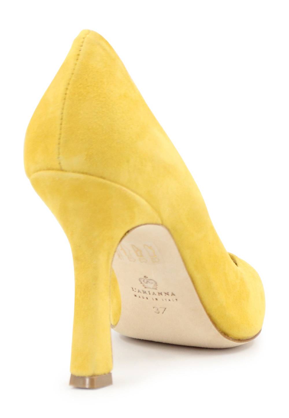L'ARIANNA Decollete DE1002/RT donna in camoscio giallo con tacco alto Novità
