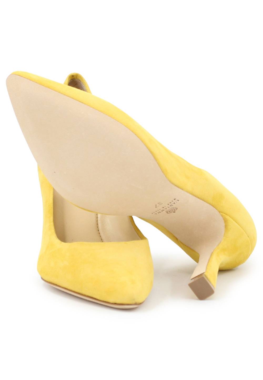 L'ARIANNA Decollete DE1002/RT donna in camoscio giallo con tacco alto Novità