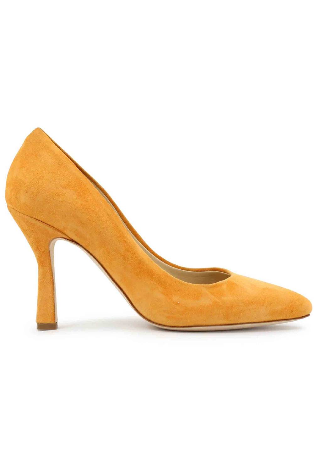 L'ARIANNA Decollete DE1002/RT donna in camoscio arancione con tacco alto