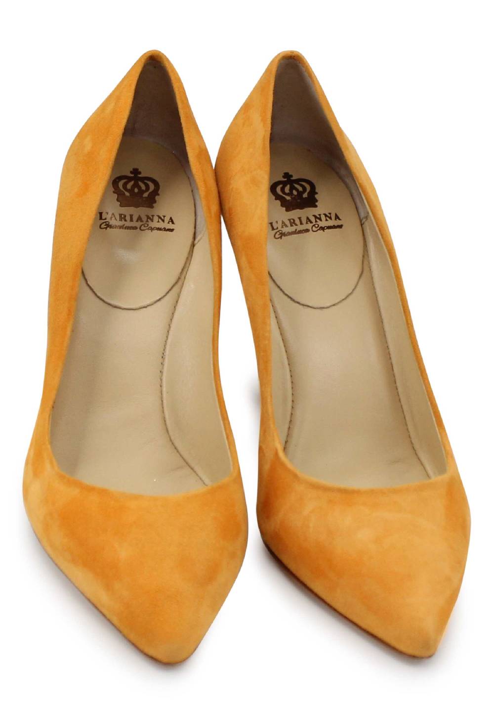L'ARIANNA Decollete DE1002/RT donna in camoscio arancione con tacco alto Outlet