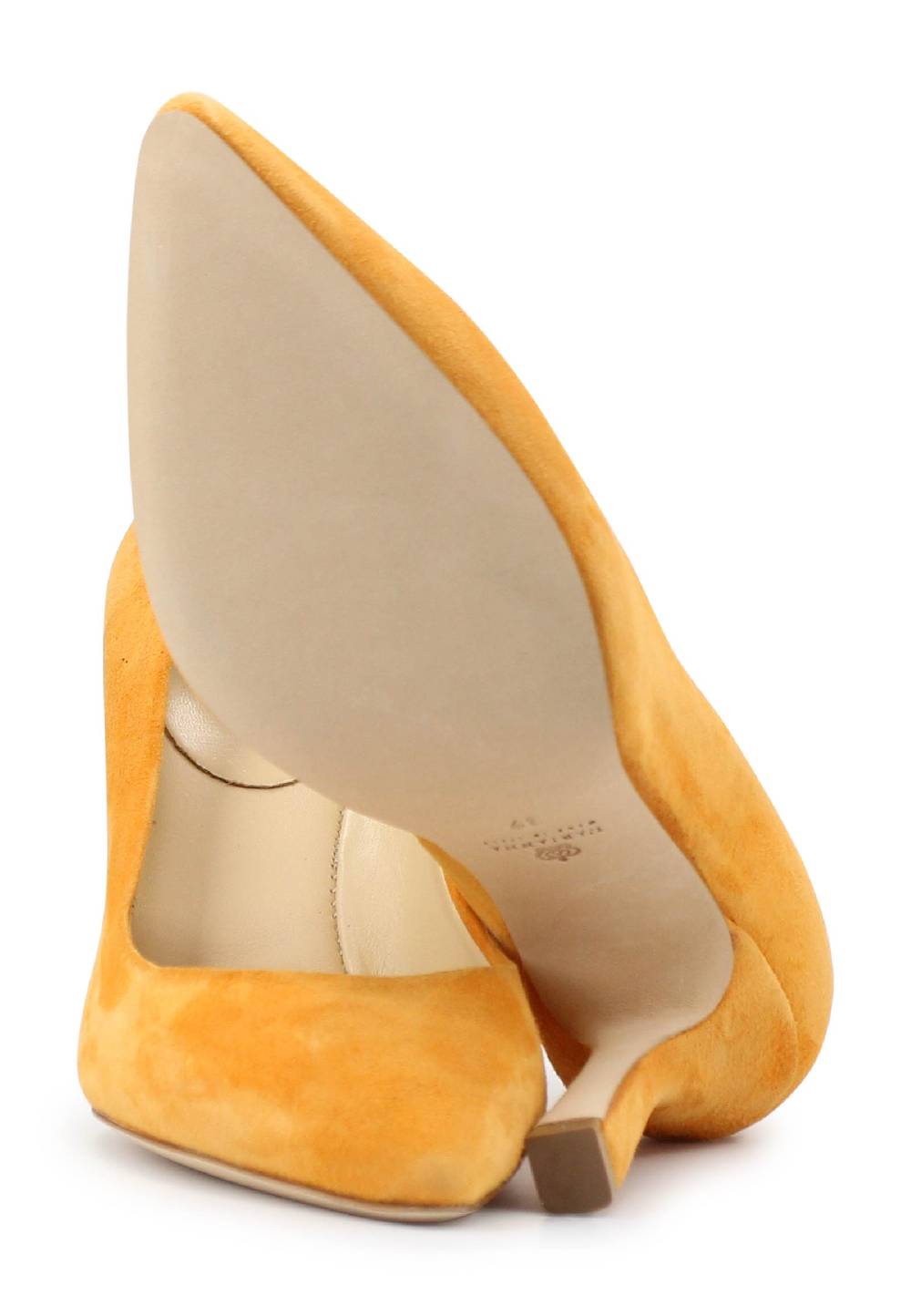 L'ARIANNA Decollete DE1002/RT donna in camoscio arancione con tacco alto Outlet