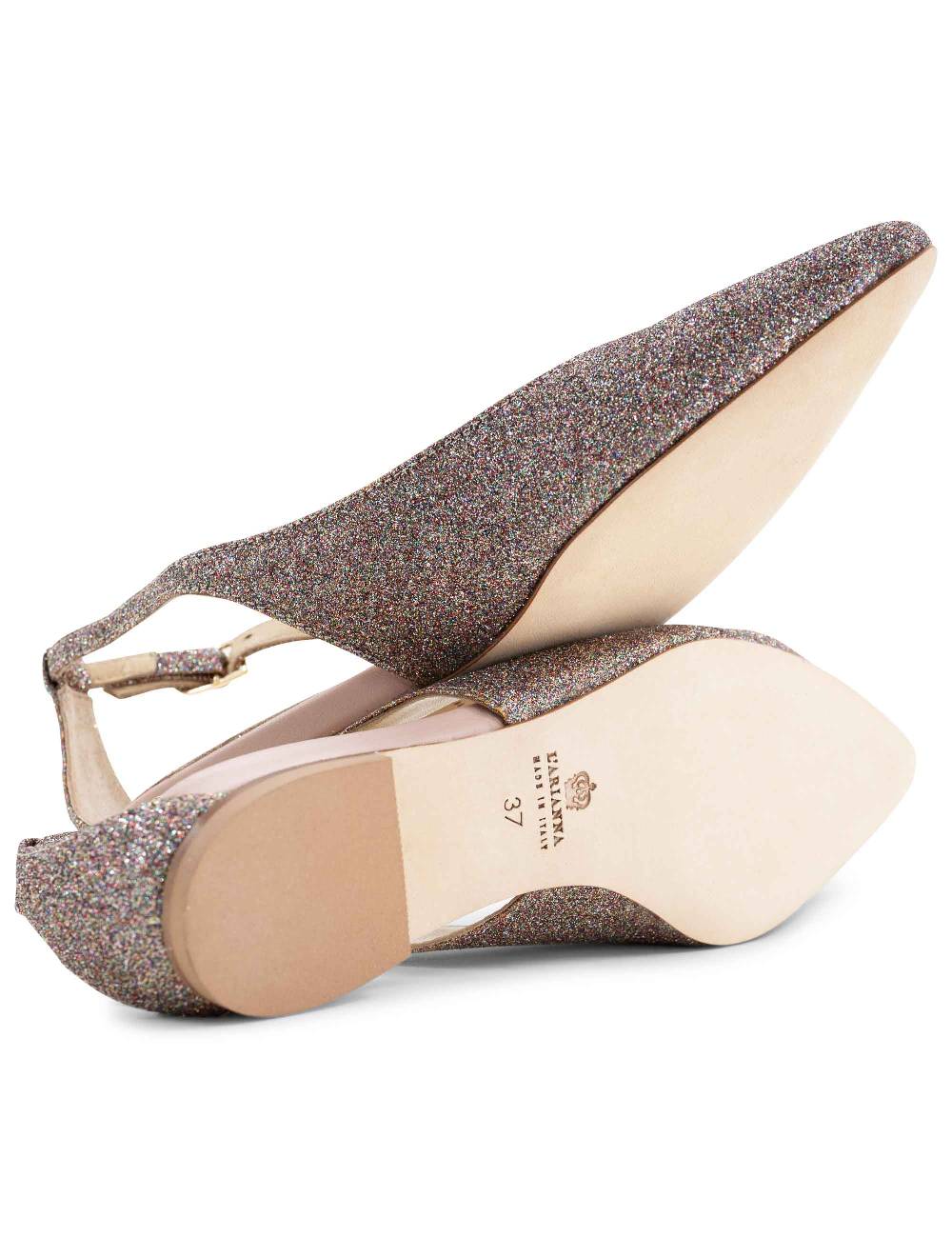 L'ARIANNA BALLERINE BL1599 DA DONNA IN tessuto luxury multicolor CON TACCO BASSO L'ARIANNA Saldi Di Fabbrica