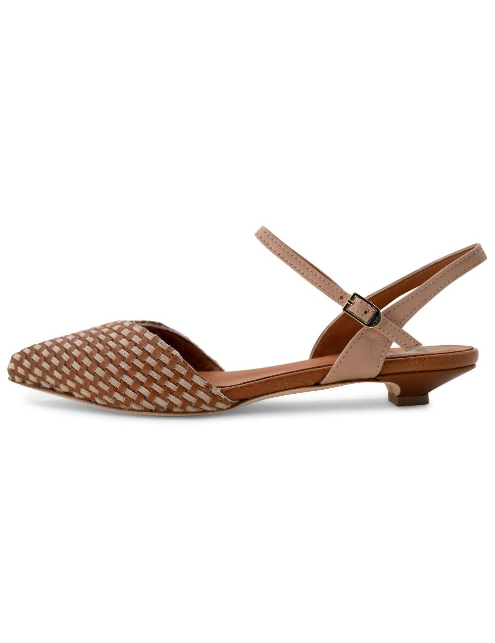 L'ARIANNA Ballerine BL1488/rt da donna in cuoio e nude con cinturino alla caviglia L'Arianna Nuova