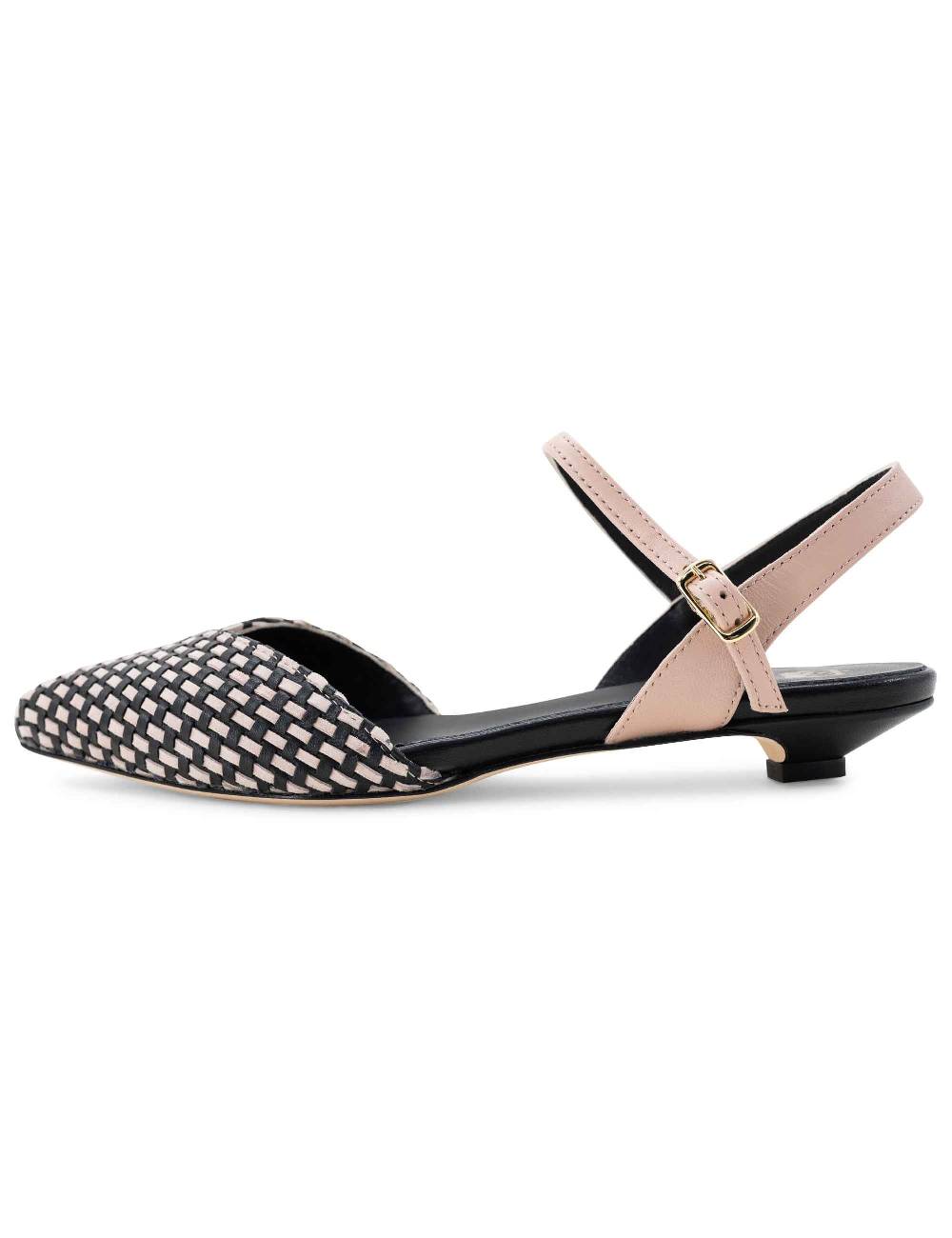 L'ARIANNA Ballerine BL1488/rt da donna in camoscio nero e couture con cinturino alla caviglia 2025