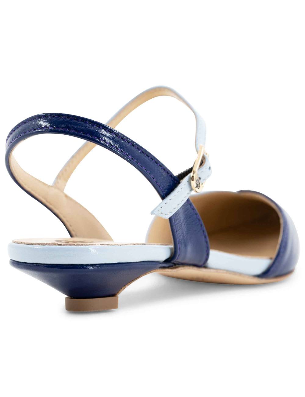 L'ARIANNA Ballerine BL1413/rt da donna in pelle blu punta chiusa con cinturino alla caviglia L'Arianna Enormi sconti