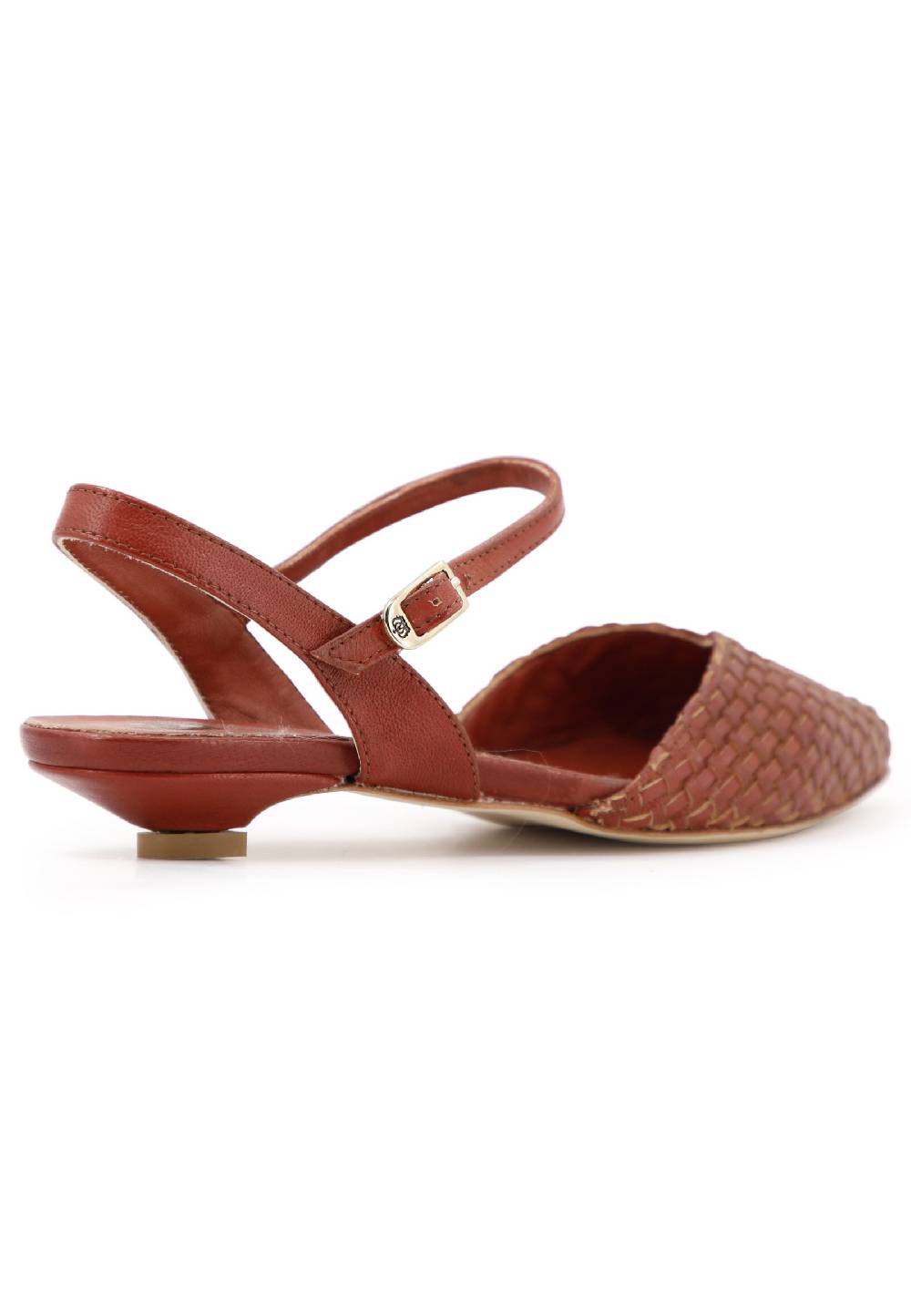 L'ARIANNA Ballerine BL1488/rt da donna in camoscio mattone con cinturino alla caviglia Esporta salva