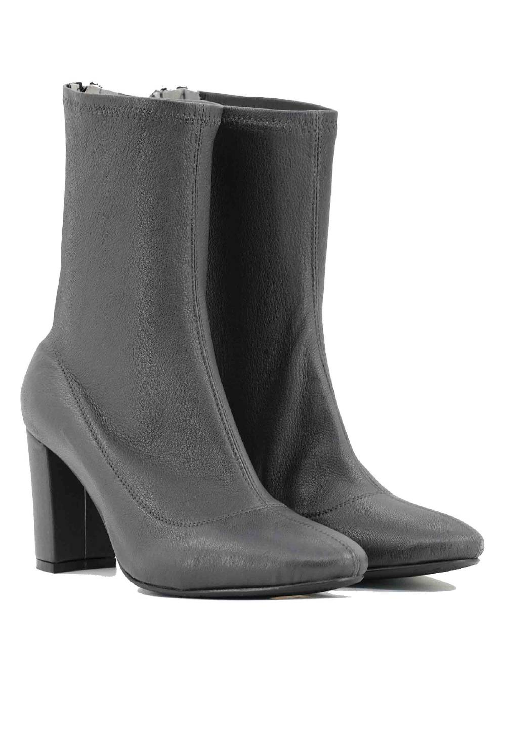 L'ARIANNA Stivaletti EL3002 in elasticizzato grigio con tacco alto Offerta Pasqua