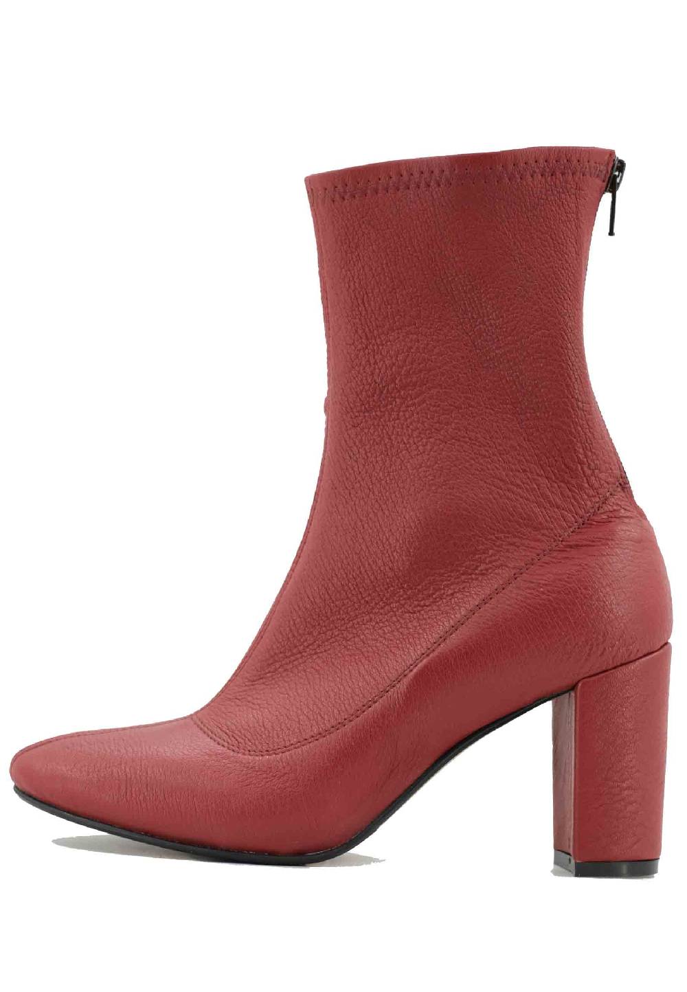L'ARIANNA Stivaletti EL3002 in elasticizzato rosso con tacco alto Offerta Giorno del Papà