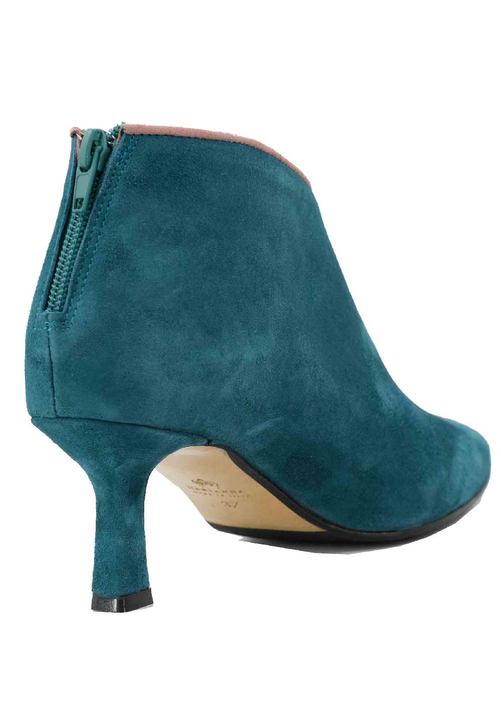 L'ARIANNA Stivaletti TR1662/RT in camoscio blu oceano con zip posteriore Online Outlet