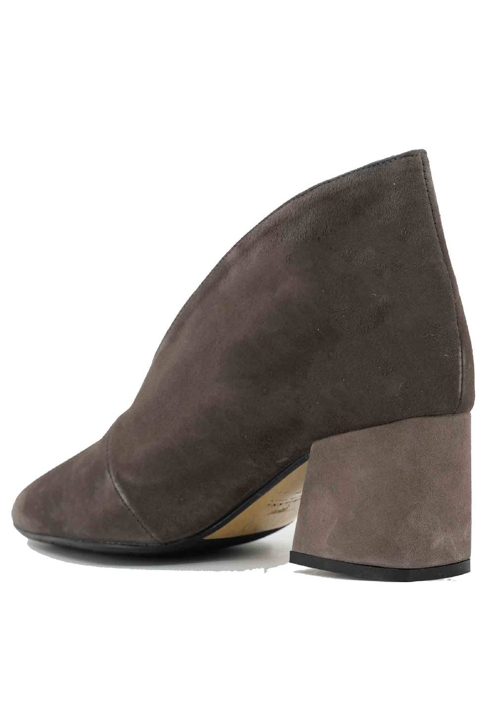 L'ARIANNA Stivaletti TR8006/G Ankle boot in camoscio grigio con tacco largo Offerte esclusive