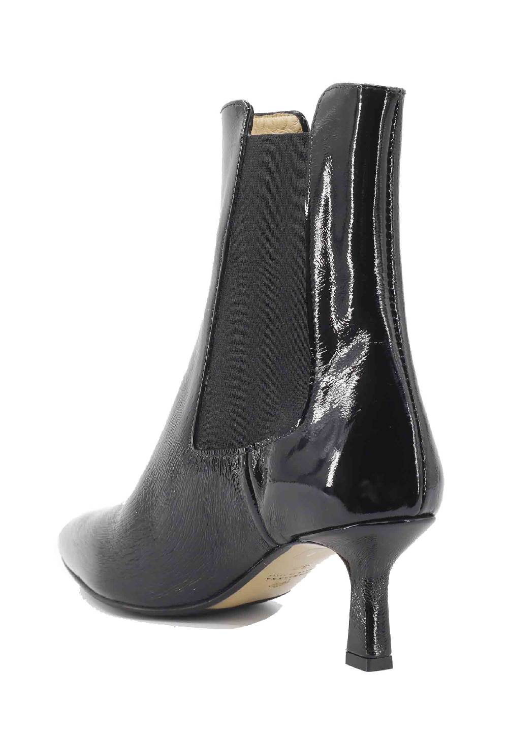 L'ARIANNA Stivaletti beatles BT 1552/RT in naplack nero con tacco medio e punta a punta Nuovi prodotti