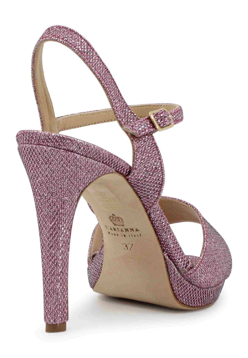 L'ARIANNA Sandali DS7055 donna in glitter rosa con tacco alto a spillo Offerta settimanale