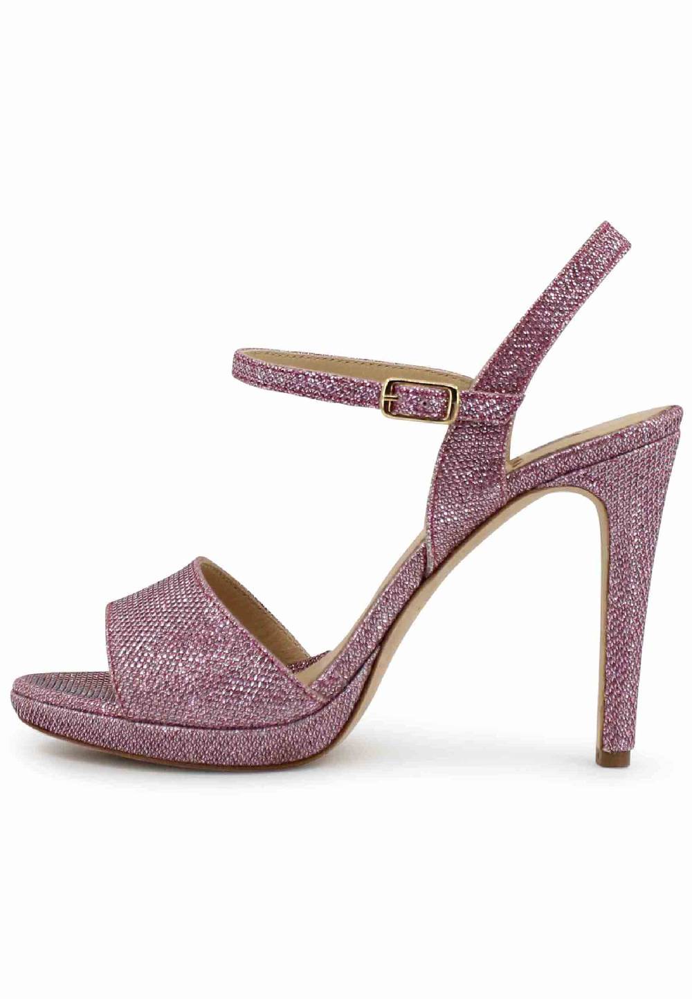 L'ARIANNA Sandali DS7055 donna in glitter rosa con tacco alto a spillo Offerta settimanale