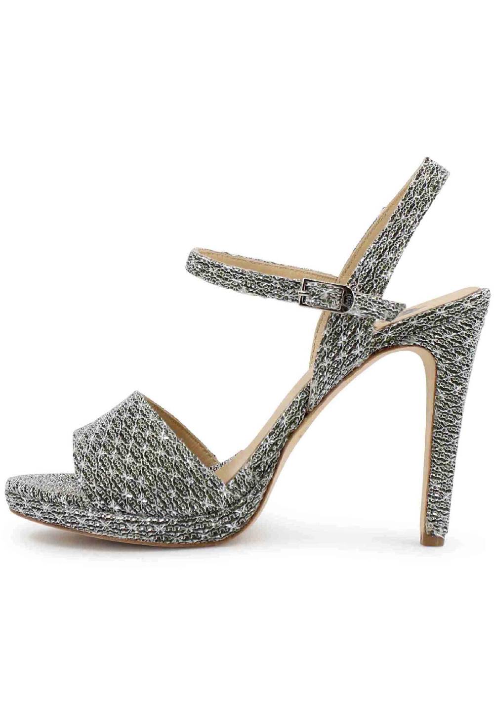 L'ARIANNA Sandali DS7055 donna in tessuto argento con tacco alto a spillo Latest stili