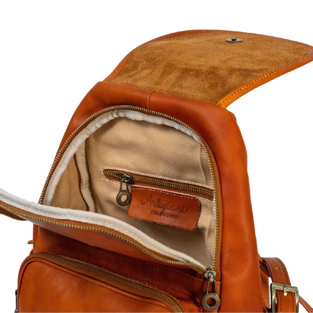 Lartigiano Del Cuoio Zaino donna in pelle di vitello 100% Handmade in Italy Vendita Economica