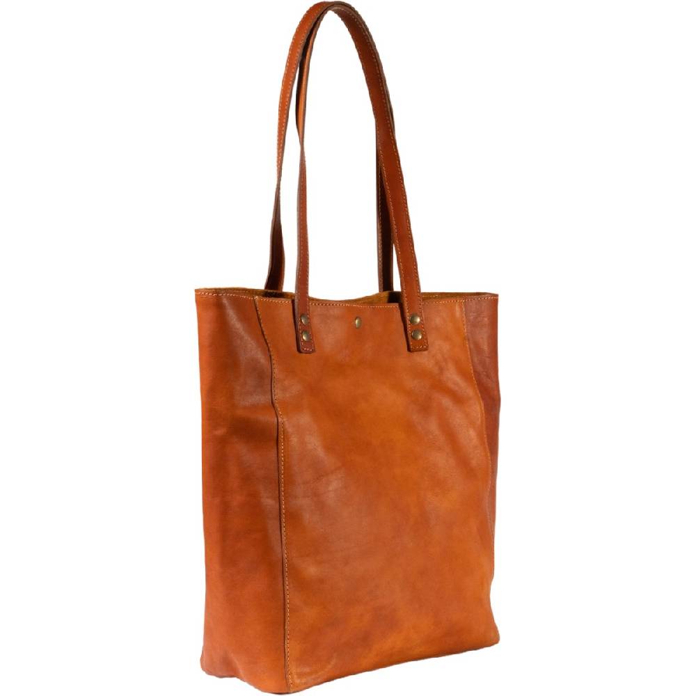 Lartigiano Del Cuoio Shopping bag in pelle color cuoio realizzata a mano in Toscana I Più Venduti