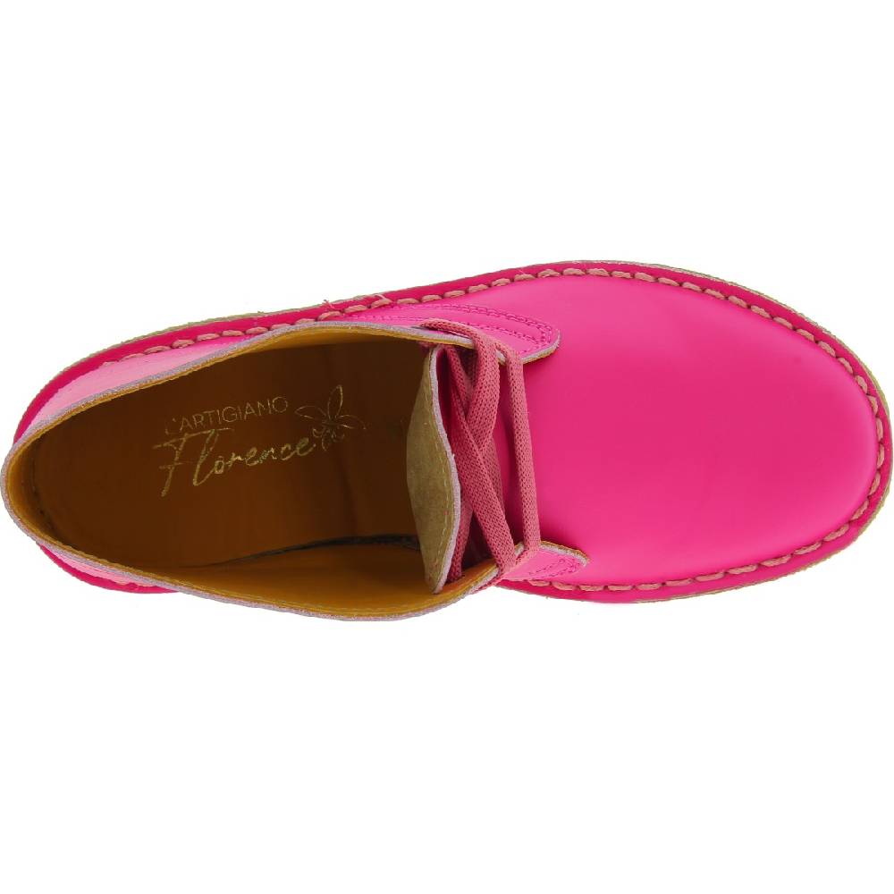 Lartigiano Del Cuoio Polacchine da bambina in pelle fucsia fatte a mano in Italia Negozi Online