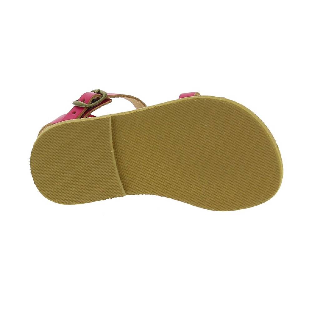Lartigiano Del Cuoio Sandali intrecciati da bambina in pelle di vitello fucsia chiusura con fibbia Affare Del Giorno