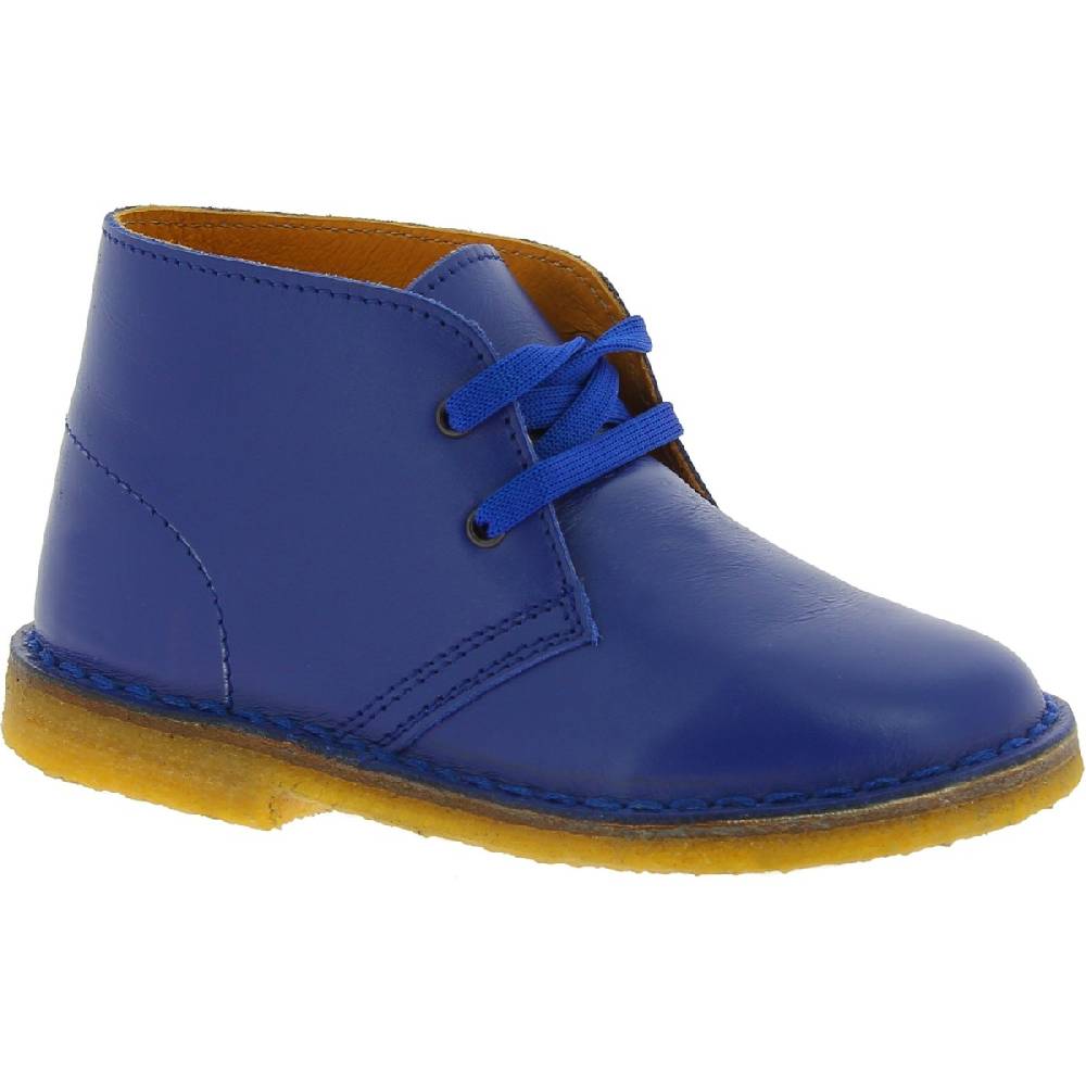 Lartigiano Del Cuoio Polacchine bambino bambina in vera pelle blu fatte a mano in Italia