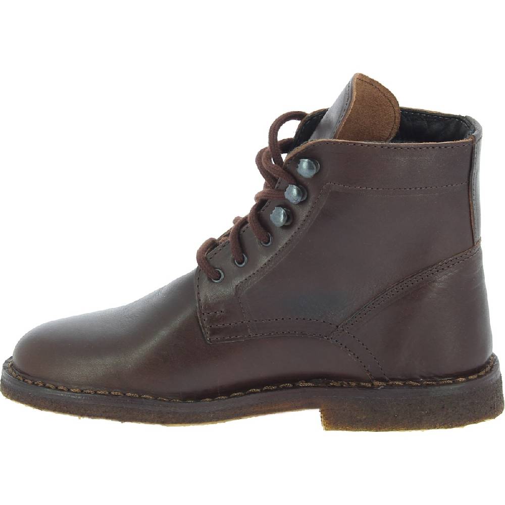 Lartigiano Del Cuoio Stivaletti da donna in pelle marrone scuro con fodera invernale Flash Sale