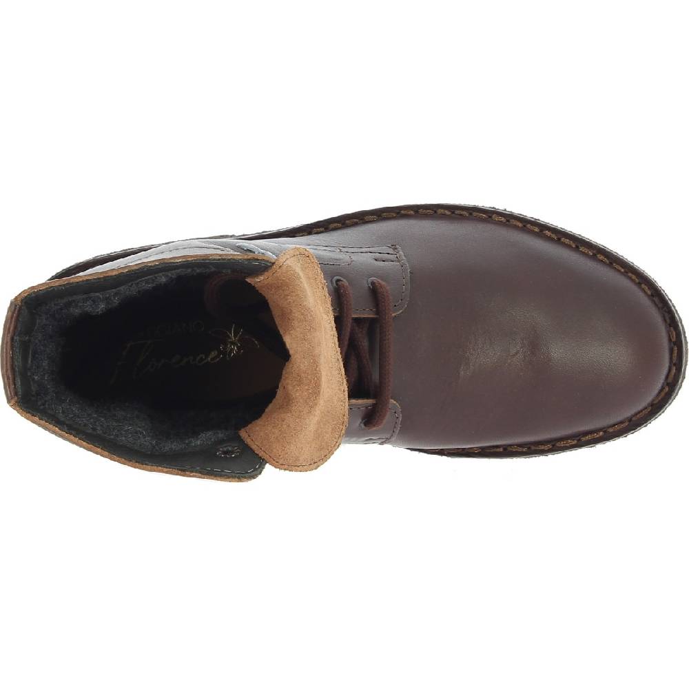 Lartigiano Del Cuoio Stivaletti da donna in pelle marrone scuro con fodera invernale Flash Sale
