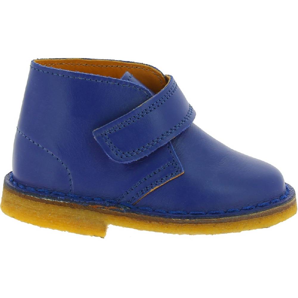 Lartigiano Del Cuoio Scarpe artigianali bambino in pelle blu fatte a mano in Italia Presa