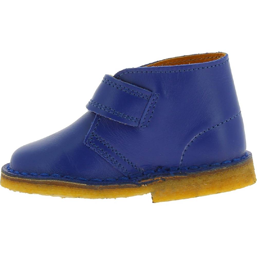 Lartigiano Del Cuoio Scarpe artigianali bambino in pelle blu fatte a mano in Italia Presa
